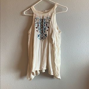 Open shoulder long sleeve blouse